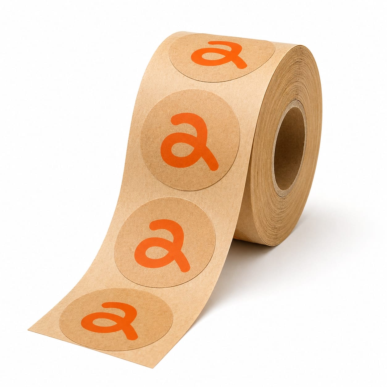 Kraftpapier-Etiketten auf Rolle