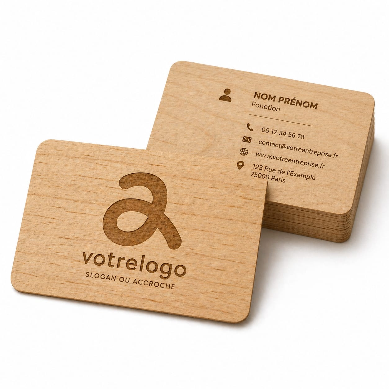 Visitenkarten aus Holz
